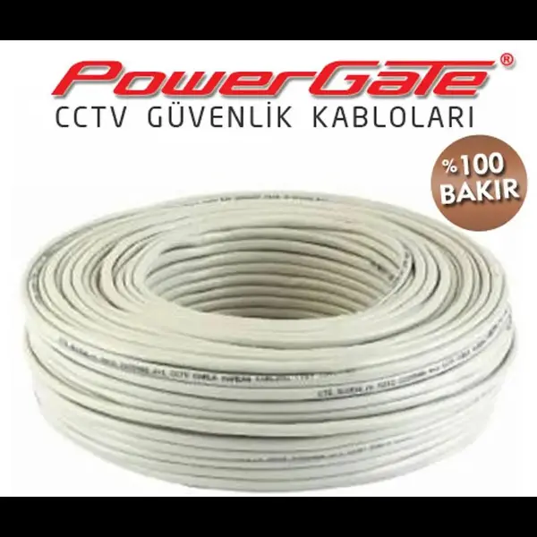 PRO 100mt, 2+1 (2x0,50+0,33) %100Bakır, CCTV Güvenlik Kablosu