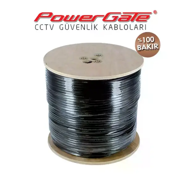 OUT 250mt, 2+1 (2x0,50+0,33) %100Bakır, DIŞ ORTAM, CCTV Güvenlik Kablosu