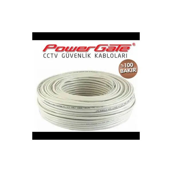 EVO 100mt, 2+1 (2x0,22+0,33) %100Bakır, CCTV Güvenlik Kablosu