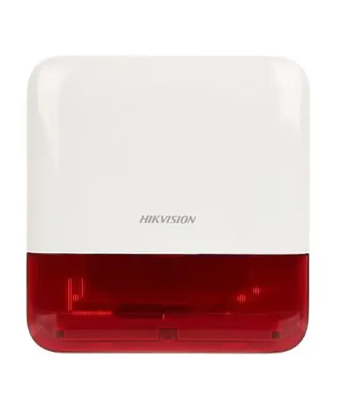 DS-PS1-E-WE HARİCİ TİP KABLOSUZ ALARM SİRENİ (KIRMIZI)
