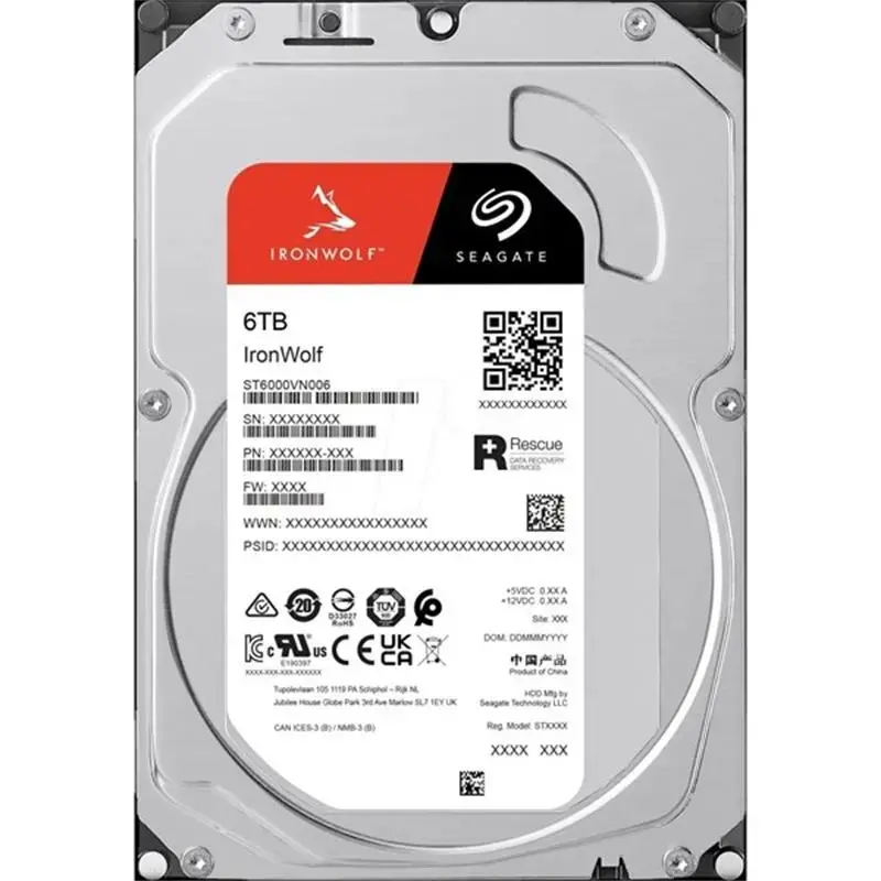 ST6000VN006 6TB 3.5 IRONWOLF SATA3 5400RPM 256MB