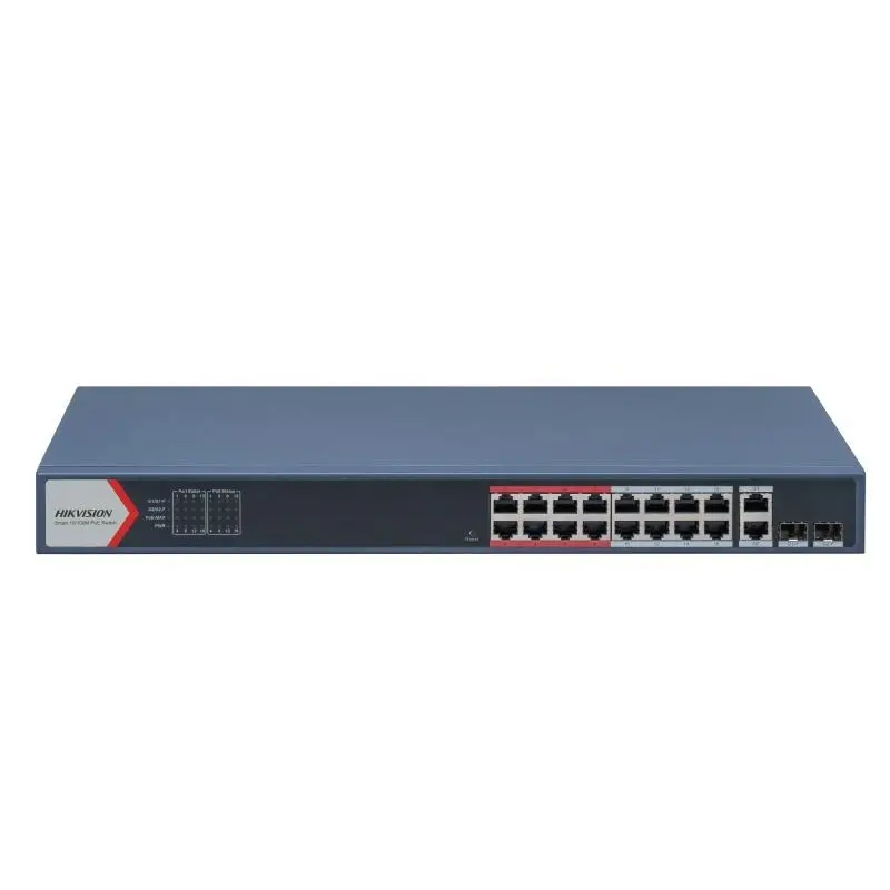 DS-3E1318P-EI 16 Port PoE + 2xGBit Combo Yönetilemez PoE Switch