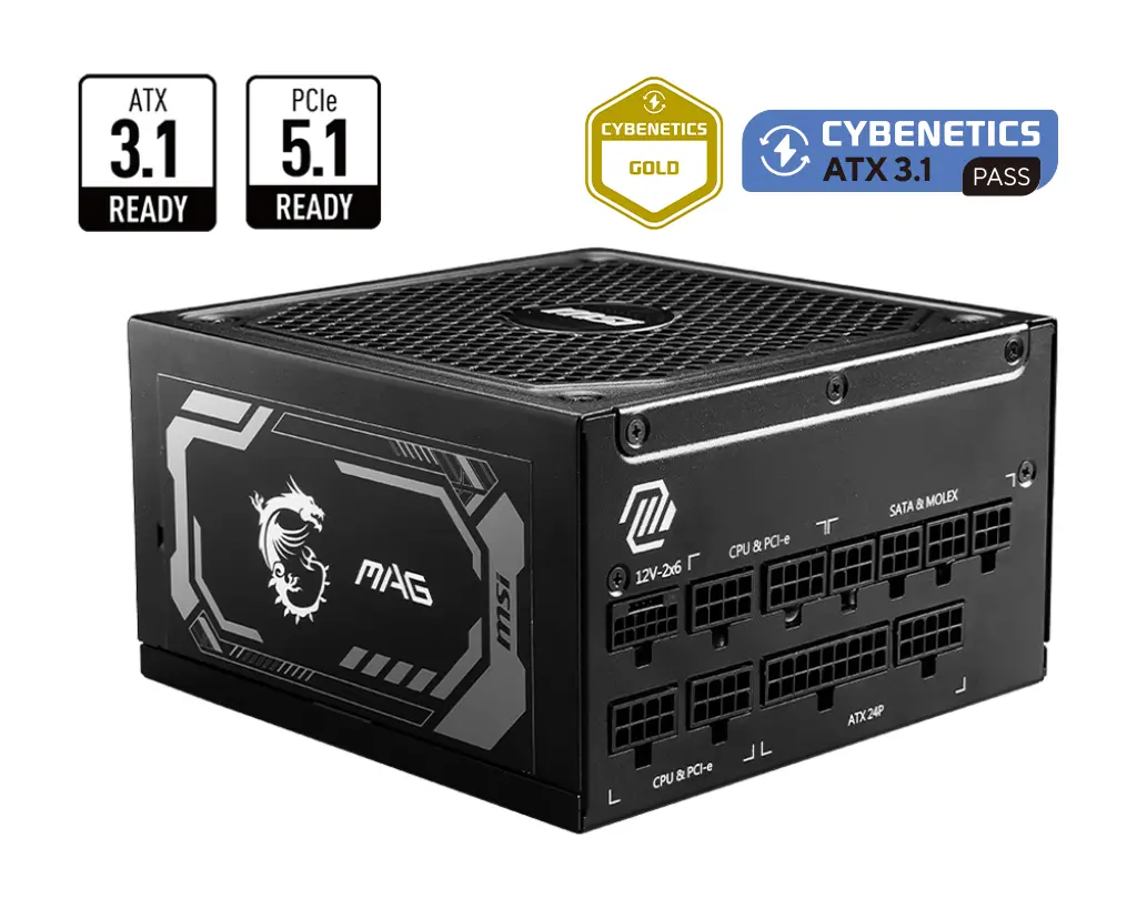 MAG A1250GL PCIE5 1250W 80+ GOLD PSU
