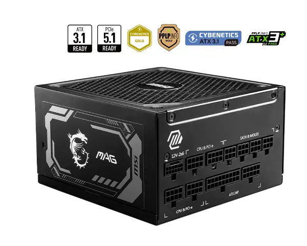 MAG A1000GL PCIE5 1000W 80+ Gold Tam Modüler ATX 3.0 PCIe 5.0 Güç Kaynağı