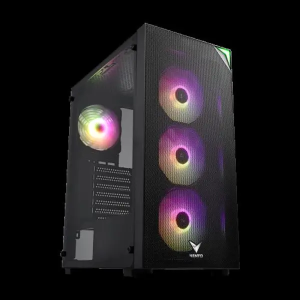VG3400S Mid Tower, 650W 80+ Siyah, Temperli Cam, RGB, ATX GAMING KASA