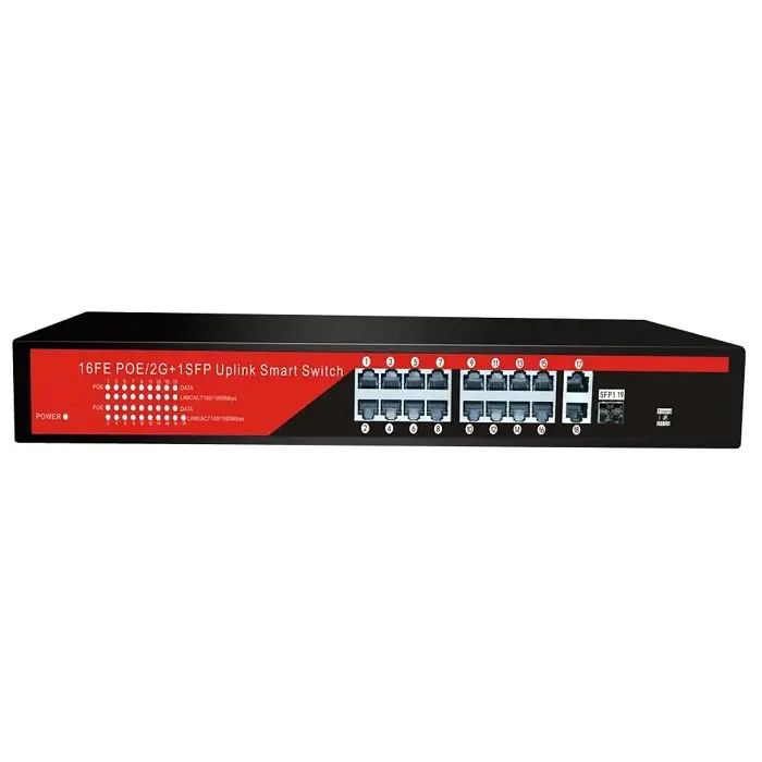 EZ-16PSF-SFP 16PORT 16FE+2GE+1SFP GIGABIT POE SWITCH 240W