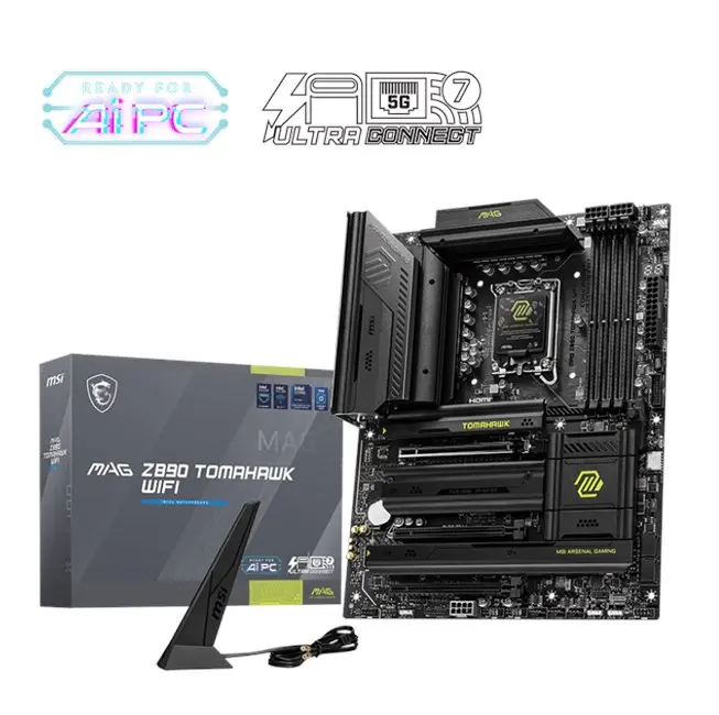 MB MAG Z890 TOMAHAWK WIFI SOKET 1851 DDR5 9200MHZ(OC) USB 20Gbps 4xM.2 2xTB4 HDMI DISPLAY 5G LAN WIFI 7 ATX