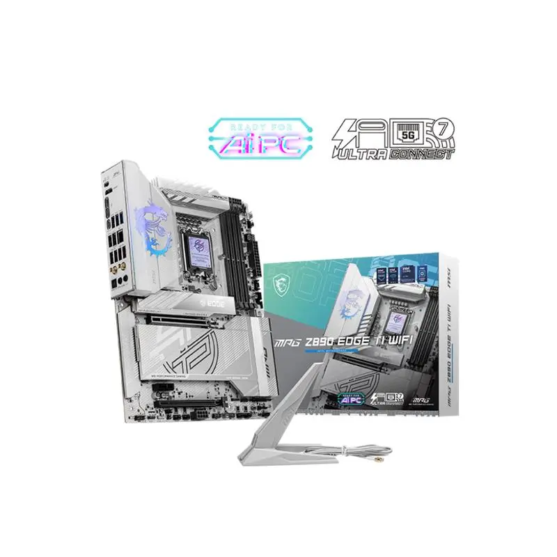 MB MPG Z890 EDGE TI WIFI SOKET 1851 DDR5 9200MHZ(OC) USB 20Gbps 5xM.2 2xTB4 HDMI DISPLAY 5G LAN WIFI 7 ATX