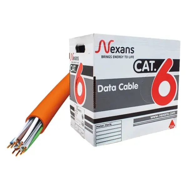 NEX1611TFA, CAT6, 305M, 23AWG (0,58mm), UTP, %100 Bakır, LSZH Halogen Free, Kablo (Turuncu)