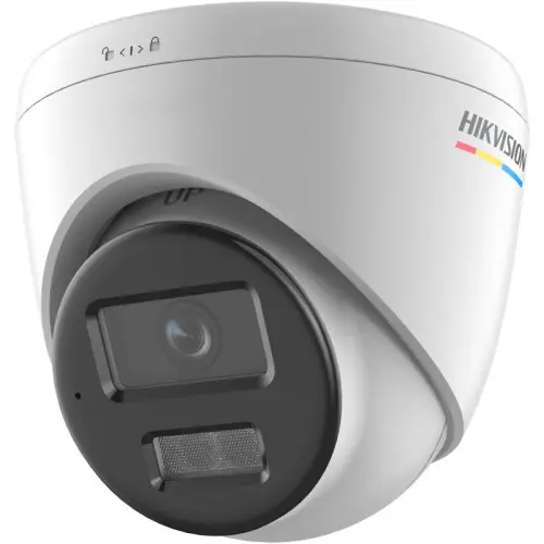 DS-2CD1347G2H-LUF, 4Mpix, 2,8mm Lens, H265+, 30Mt Gece Görüşü, Dahili Mikrofon, Color Vu Lite, Full Time Color, Dome IP Kamera