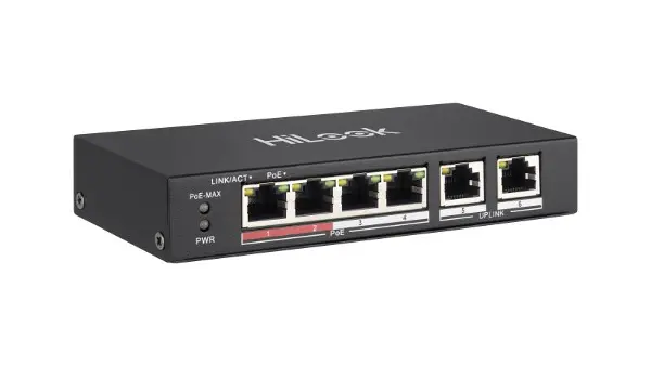 NS-0106P-35 4XFE + 2XGE YÖNETİLEMEZ 35W POE SWİTCH