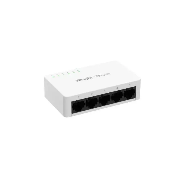 REYEE RG-ES05F 5 PORT 10/100 YONETILEMEZ DESKTOP SWITCH PLASTİK KASA