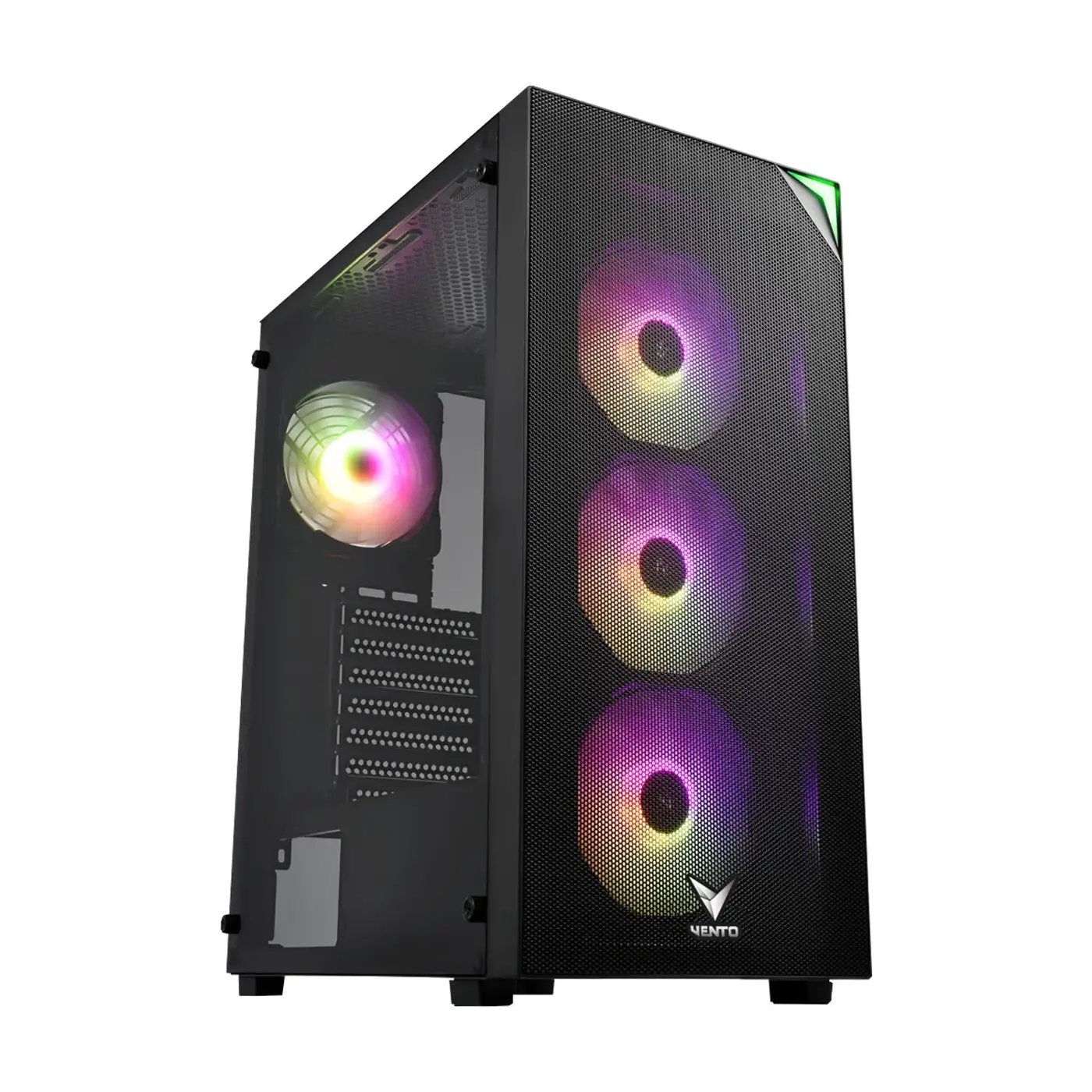 VG3400S PSU YOK 4x12CM RGB FAN ATX MESHED PANEL 2xUSB2.0/1xUSB3.0 SİYAH GAMING KASA