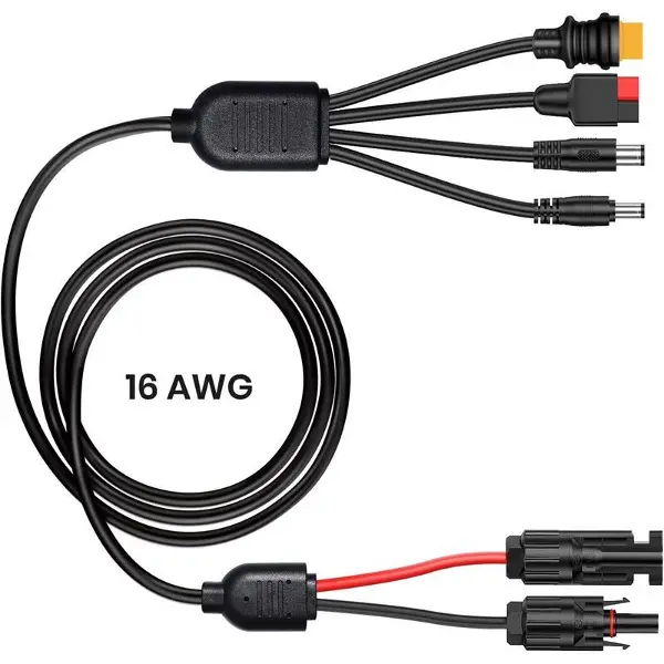 4 IN 1 CABLE GÜNEŞ ENERJİSİ İSTASYONU JENERATÖRÜ VE GÜNEŞ PANELİ İÇİN ANDERSON ADAPTÖR