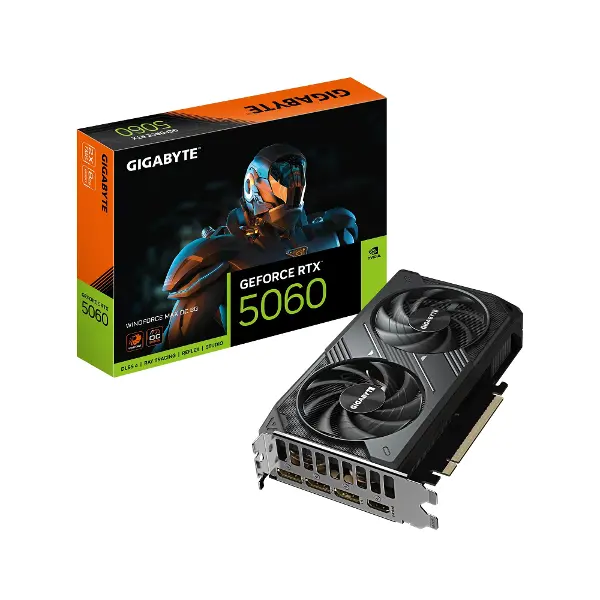 GV-N5060WF2MAX OC-8GD RTX5060 WINDFORCE MAX OC 8GB GDDR7 128BIT 2 Fanlı 1xHDMI 3xDP GAMING Ekran KARTI