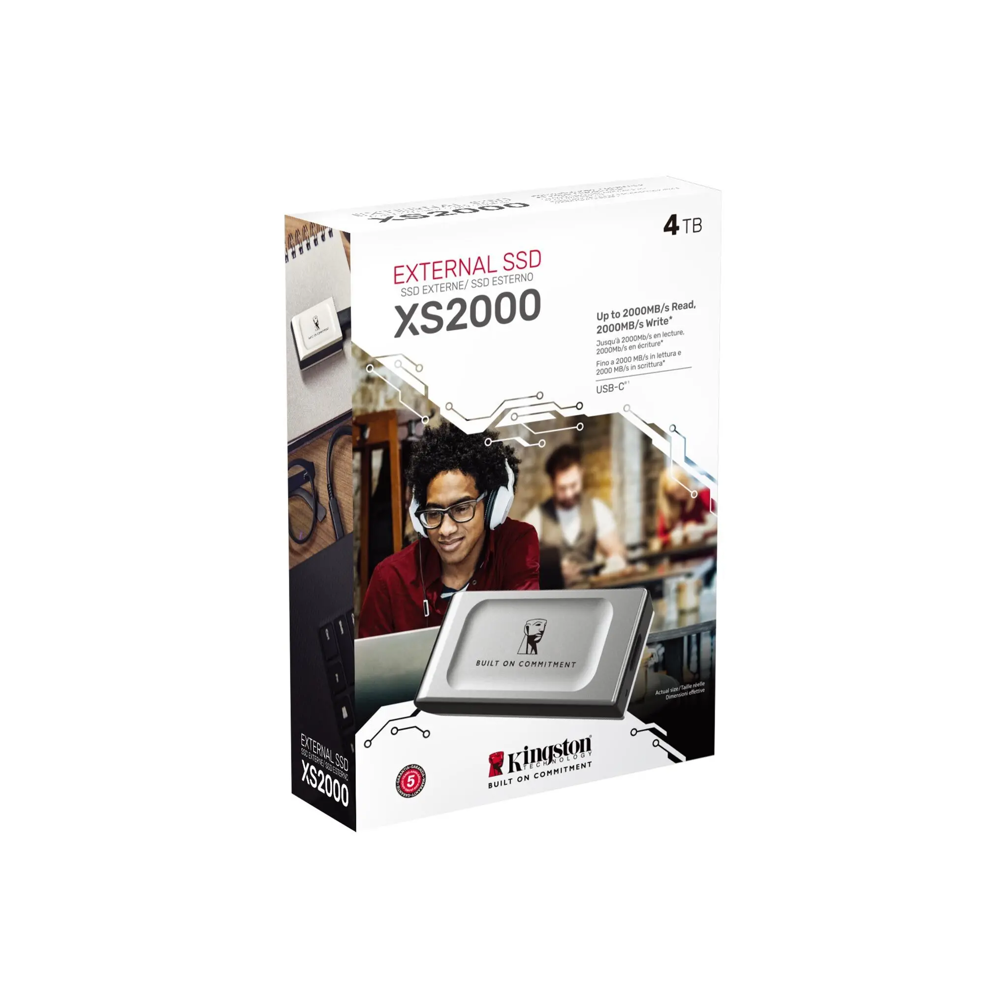 SXS2000/4000GA XS2000 Harici SSD 4TB 2000-2000MB/s USB Type-C® 3.2 Gen 2x2 Taşınabilir Sürücü