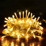 10 Metre 100 Ledli 8 Fonksiyonlu Dekoratif Lambader Sarı Lamba (4745)-2