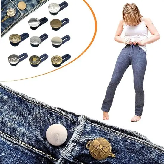 10 Adet Yedek Kot Düğmeleri Beden Genişletici (4745)