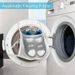 Pratik Çamaşır Makinesi Kapağa Bağlamalı Ayakkabı Yıkama Filesi (4745)-1