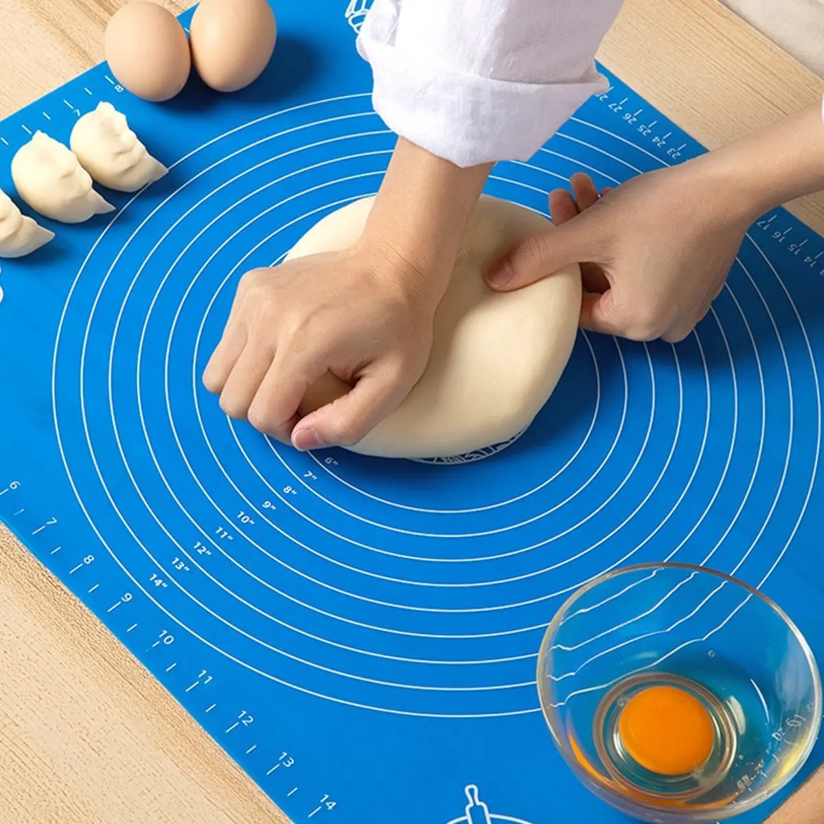 30*40 cm Hamur Matı Silikon Ölçekli Kullanımı Kolay Hamur Açma Matı (4745)
