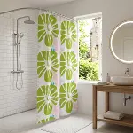 ÇİF KANAT PVC BANYO PERDESİ 2  PARÇA  X 90X180CM - 12 HALKALI (4745)-4