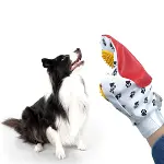 Kedi Köpek Yıkama Tüy Açıcı Düğüm Çözücü Plastik Tımar Masaj Eldiveni El Fırçası (4745)-1