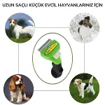 Kedi ve Köpekler İçin Uzun Tüylü Köpek Tarağı Tüy Toplayıcı tarak Small (4745)-5