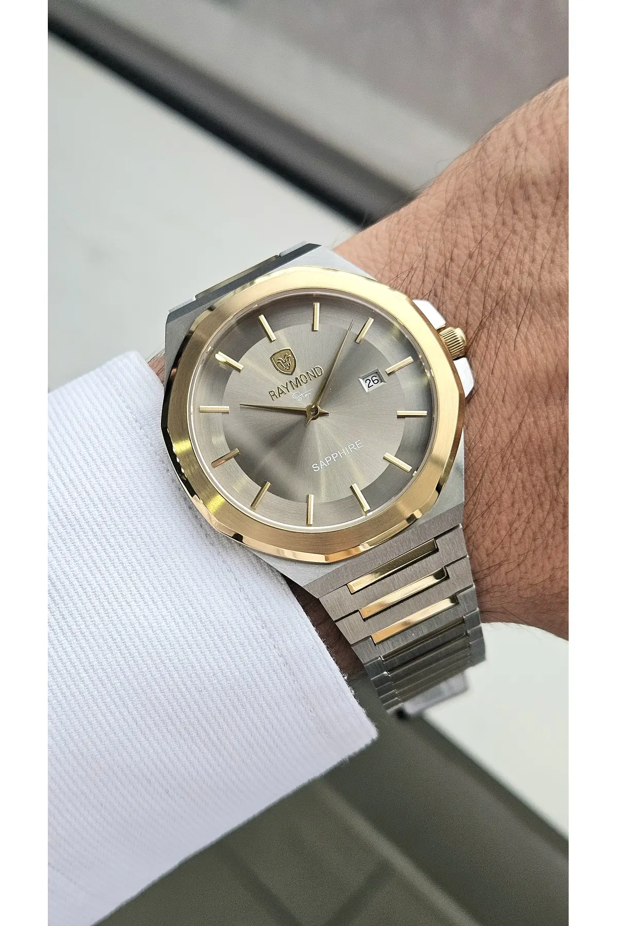 RYM-611505M SLIM ERKEK KOL SAATİ - ÇELİK KASA VE KORDON - 2 YIL GARANTİ IPG-GREY