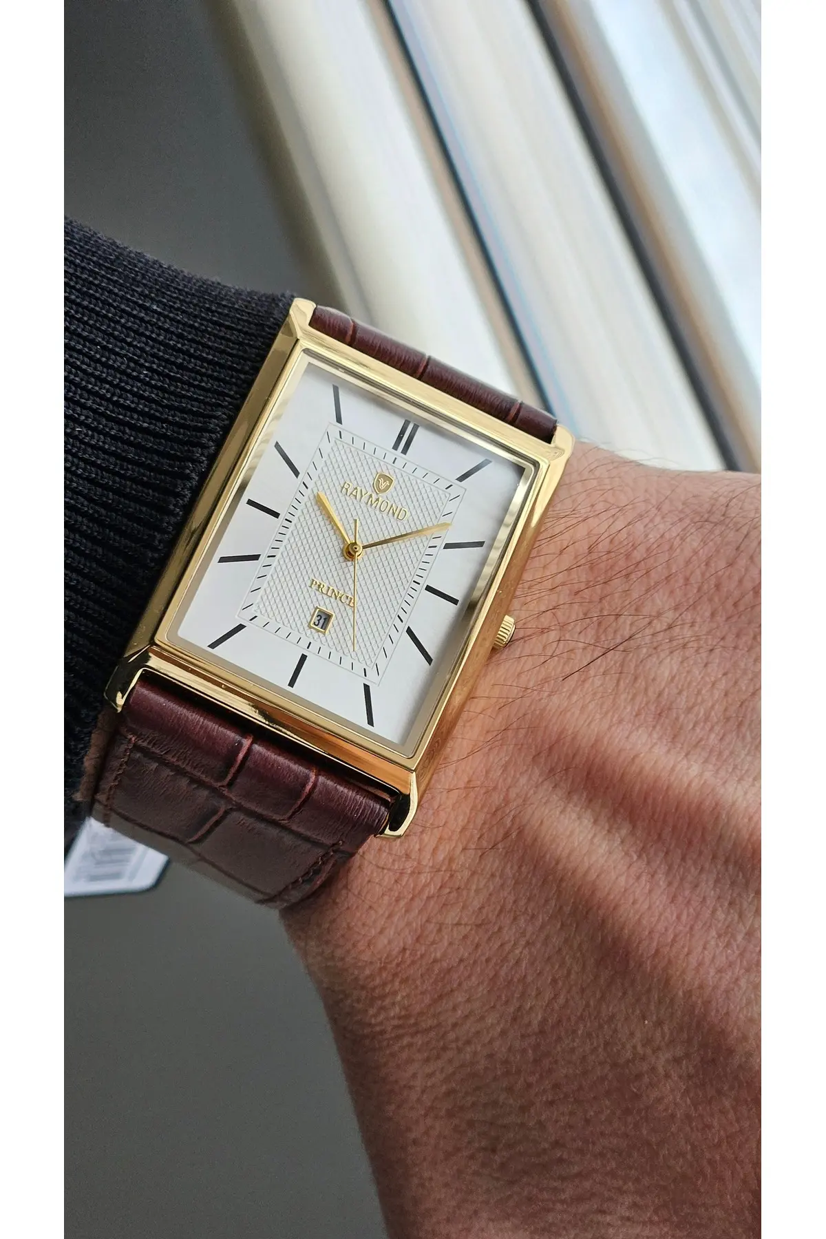 -RYM 3559 YENİ SEZON ERKEK KOL SAATİ- KLASİK MODEL GOLD-BK-W