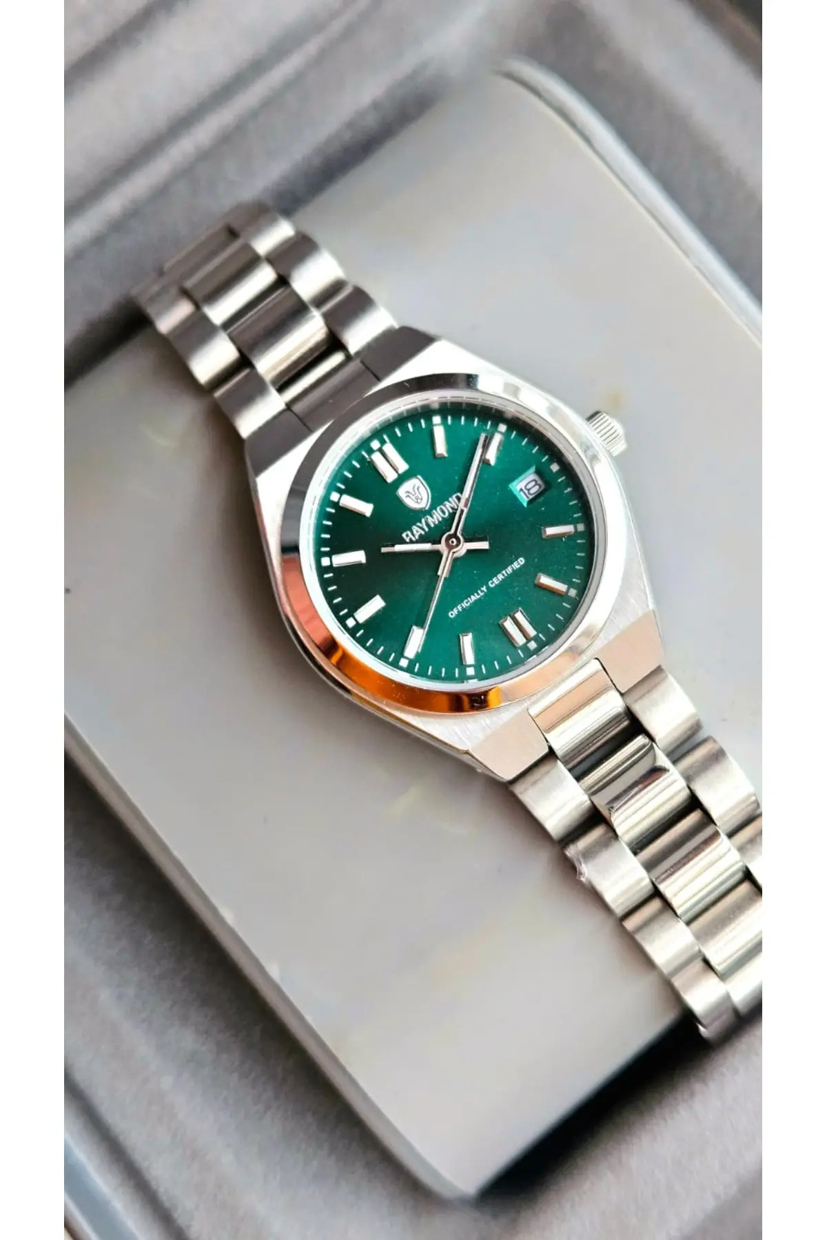 RYM-611189 RETRO QUARTZ KADIN KOL SAATİ - 2 YIL GARANTİ SS-GREEN