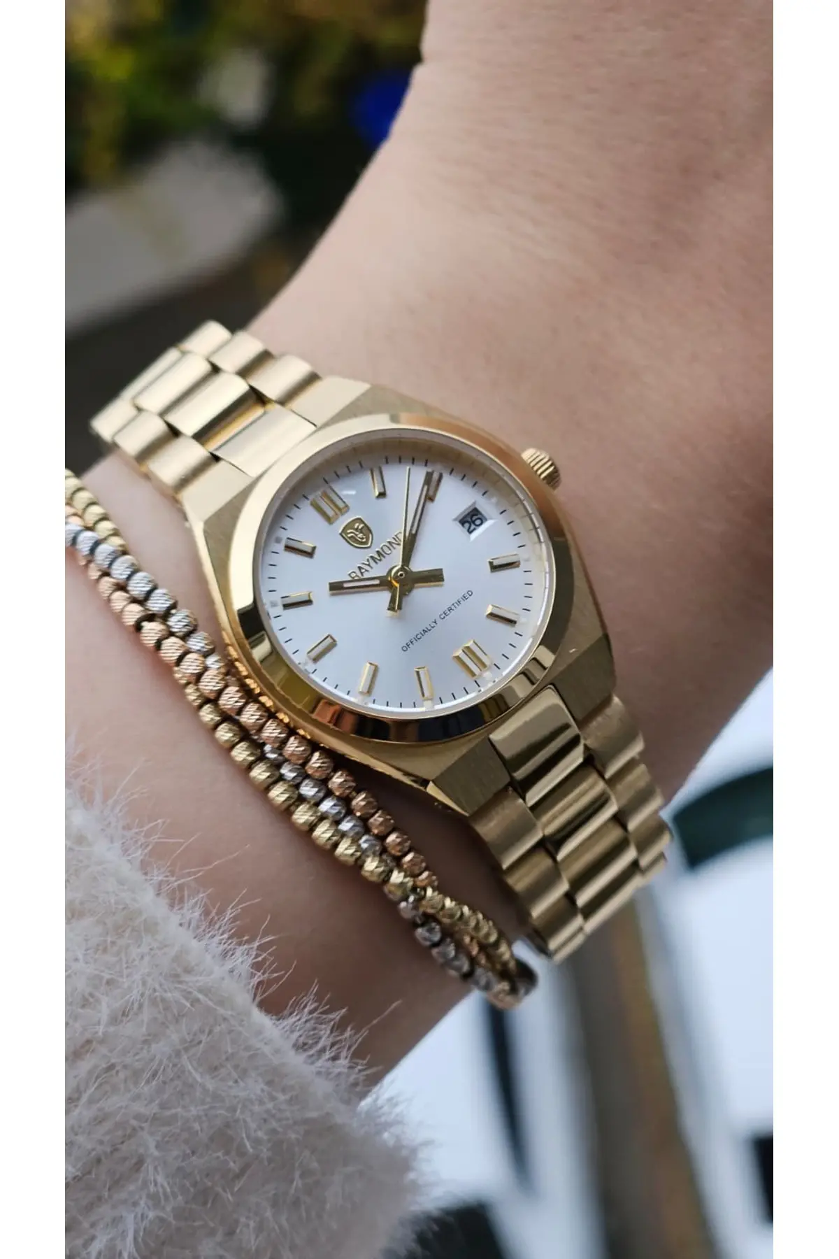 RYM-611189 RETRO QUARTZ KADIN KOL SAATİ - 2 YIL GARANTİ GOLD-W