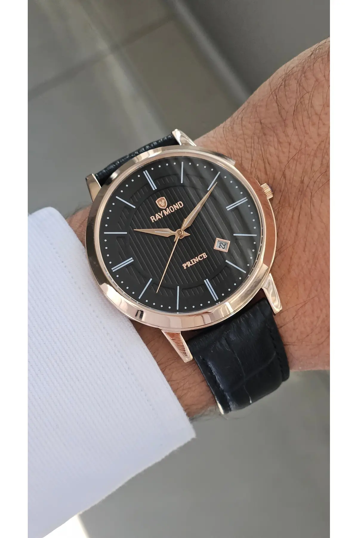 RYM-4735 QUARTZ KLASİK ERKEK KOL SAATİ - 2 YIL GARANTİ ROSE-SİYAH