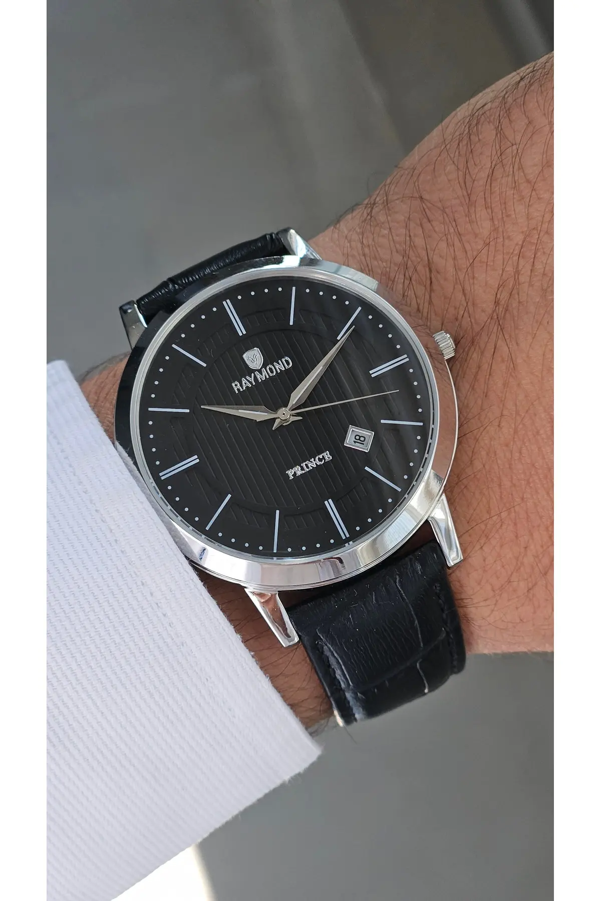 RYM-4735 QUARTZ KLASİK ERKEK KOL SAATİ - 2 YIL GARANTİ GÜMÜŞ-SİYAH