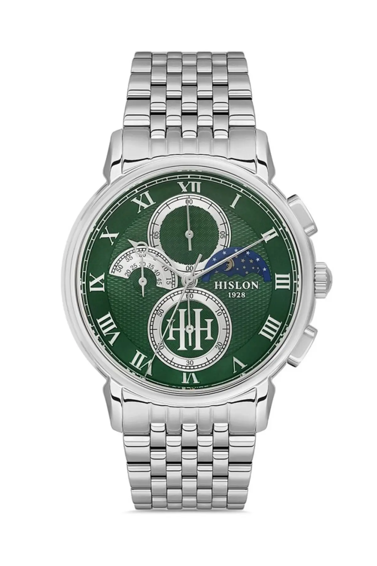 TM143S-15SS Gece Gündüz Göstergeli Safir Camlı Çelik Kordon Çelik Kasa 5 ATM Suya Dayanıklı M