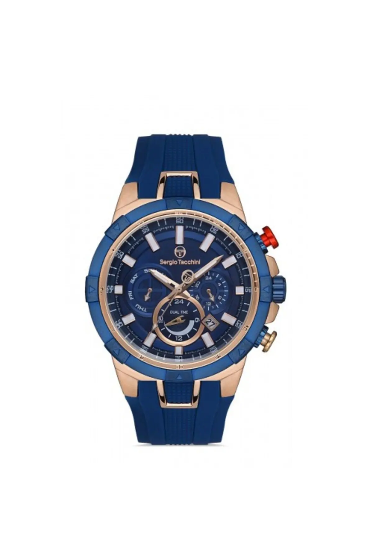 St.1.10331.1 Dual Time Fonksiyonlar Aktif Silikon Kordon Lacivert Erkek Kol Saati