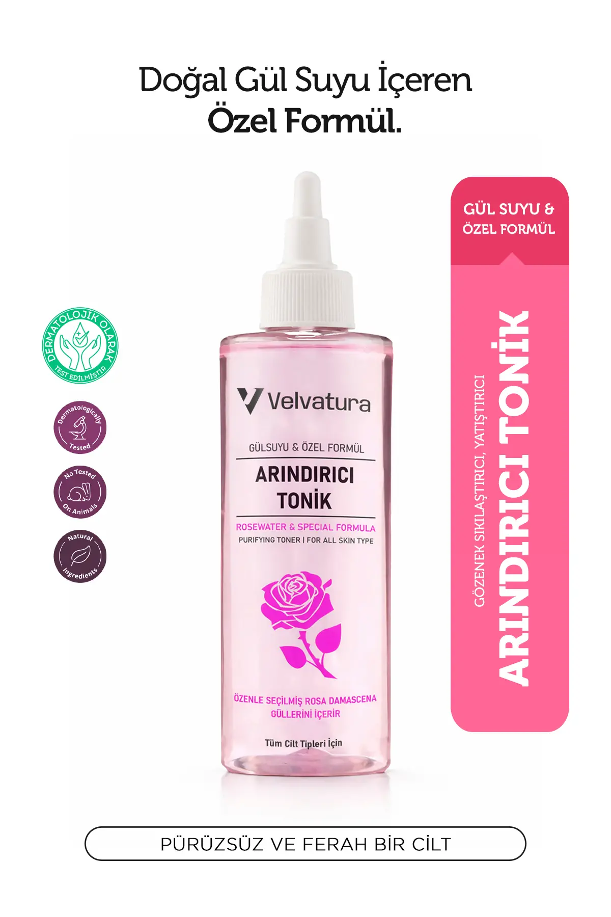 Gül Suyu Tonik Arındırıcı Aydınlatıcı Ve Gözenek Sıkılaştırıcı Leke Karşıtı Tonik 190 ml