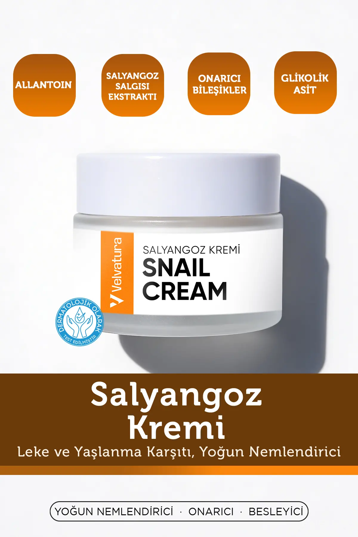 Salyangoz Kremi Yaşlanma Karşıtı, Kırışıklık Önleyici, Yoğun Nemlendirici, Onarıcı, Besleyici 45 ml