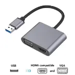 Usb To Hdmi+Vga 1080 P Hd09 ZR650-2