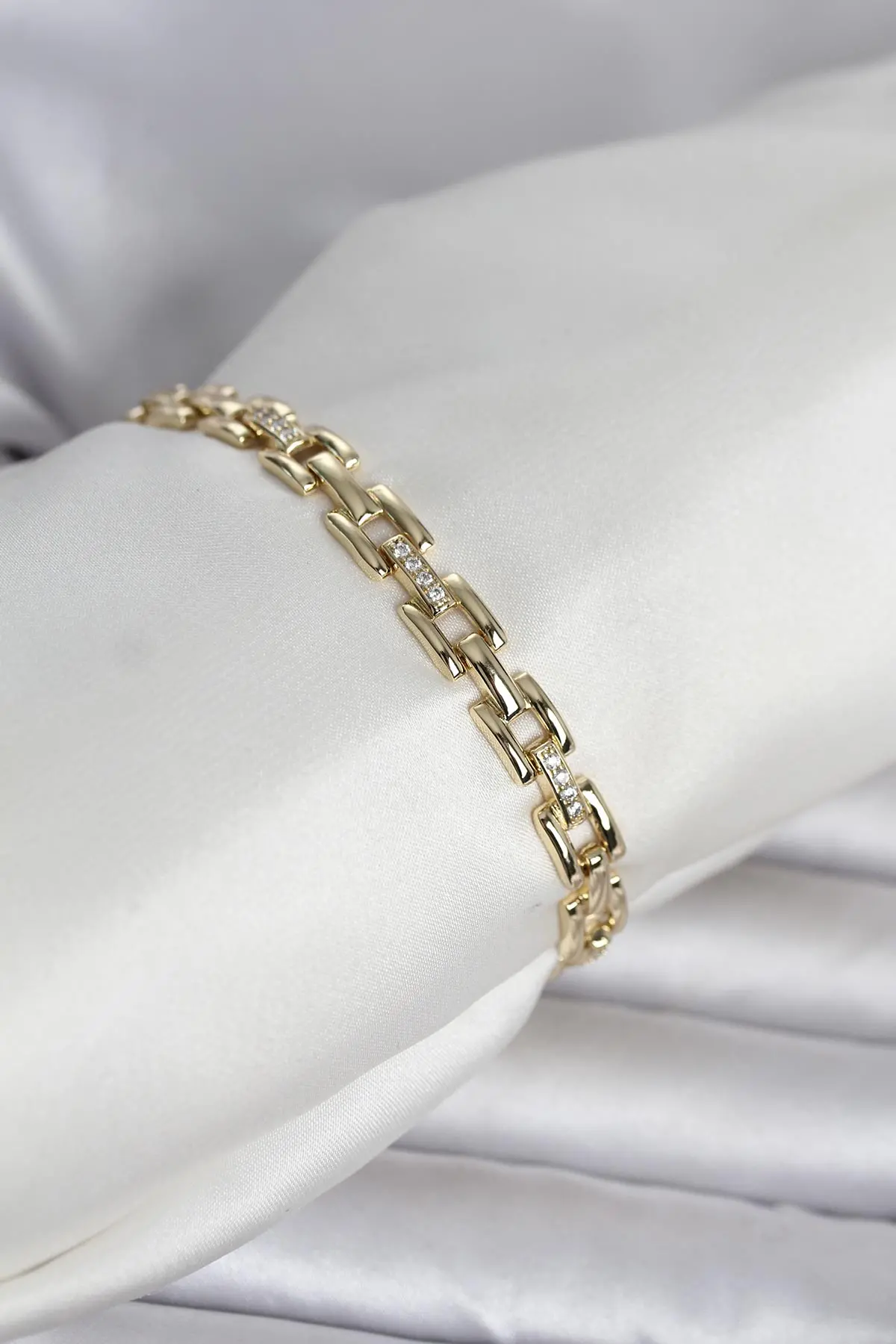 Xuping Zincir Model Gold Renk Kadın Bileklik TJ-BB8413