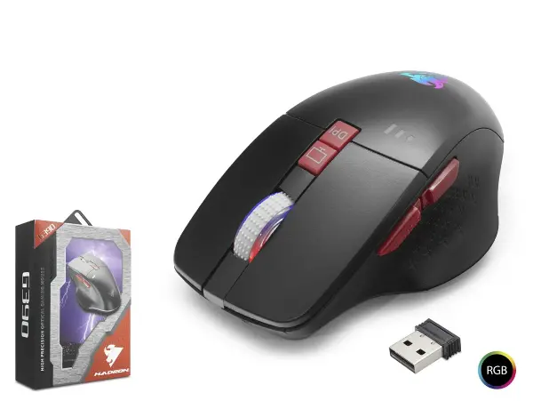 G390 Kablosuz Şarjlı Mouse 1600 Dpi Sessiz Rgb - Siyah