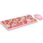 Mofii No666 Pembe Klavye Mouse Set-2