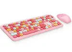 Mofii No666 Pembe Klavye Mouse Set-1