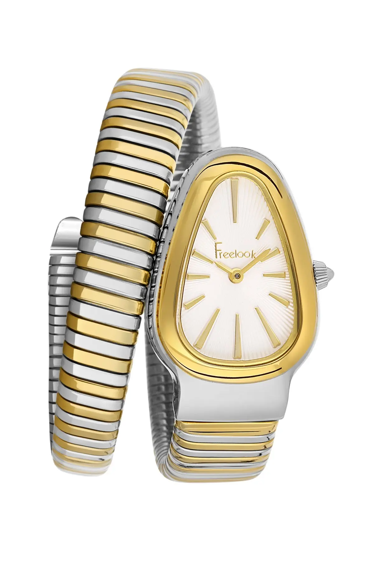 Fl.1.10422.6 Yılanlı Model Gold Silver Bicolor Serpenti Kadın Kol Saati