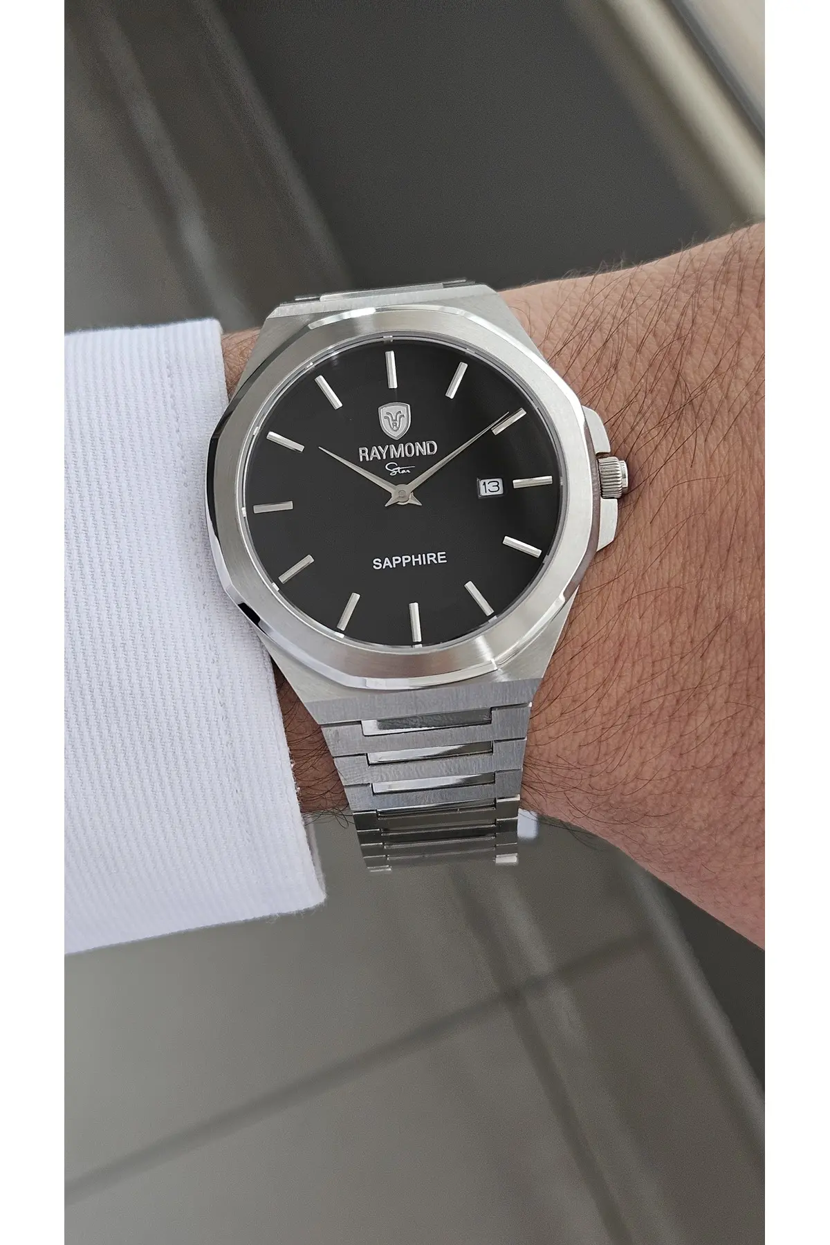 RYM-611505M SLIM ERKEK KOL SAATİ - ÇELİK KASA VE KORDON - 2 YIL GARANTİ SS-BK