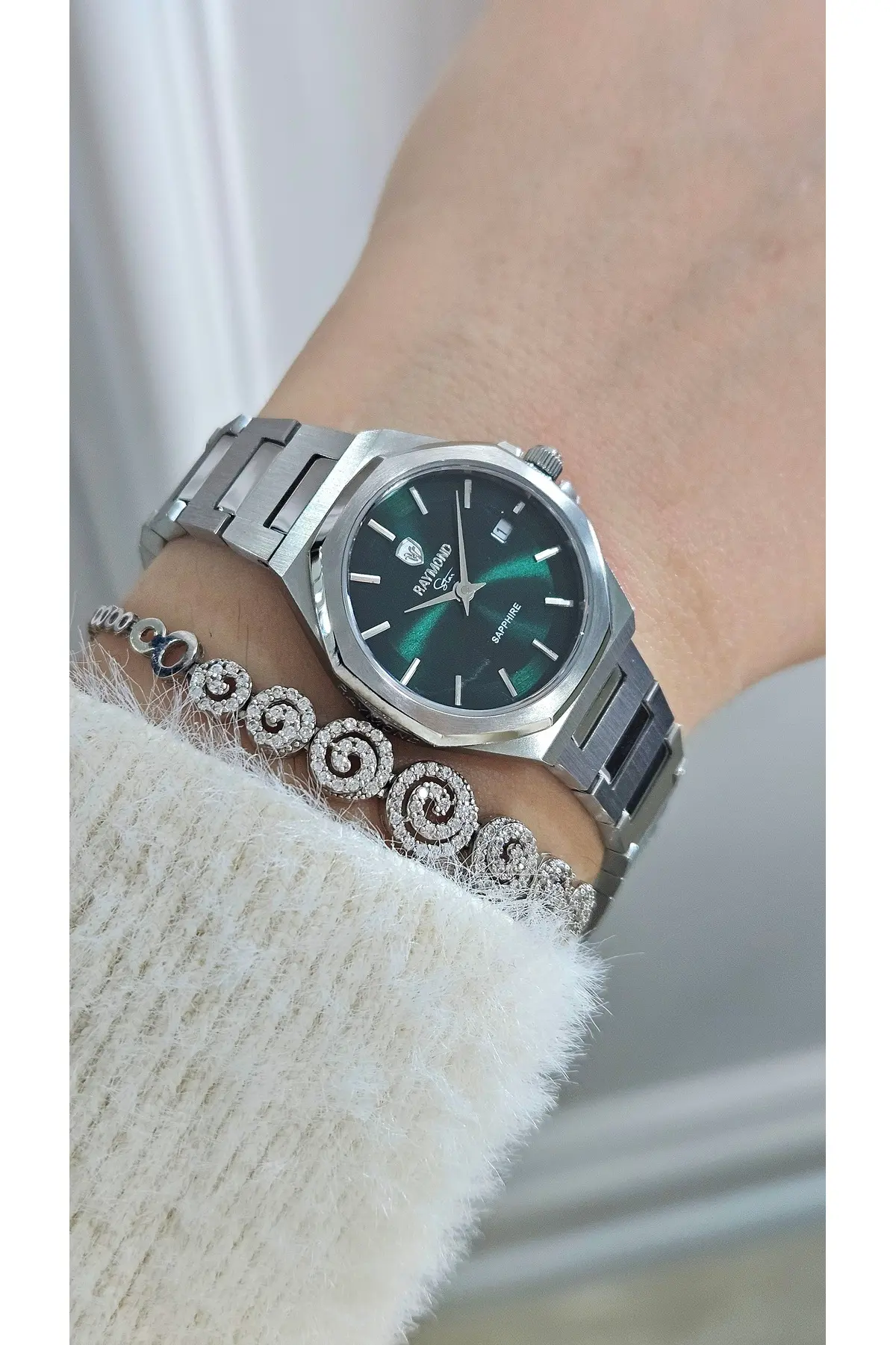 RYM6-611505L QUARTZ KADIN KOL SAATİ - 2 YIL GARANTİ (26mm) SS-GREEN