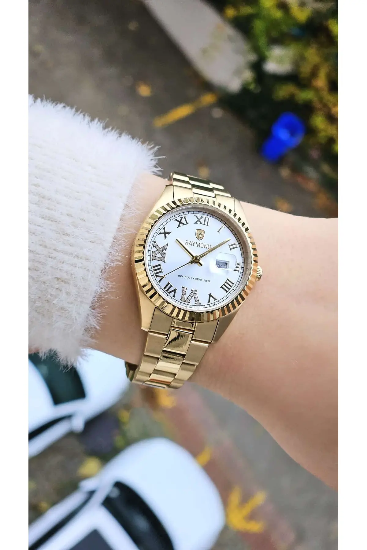 RYM-611821L Kadin Kol Saati GOLD-BEYAZ