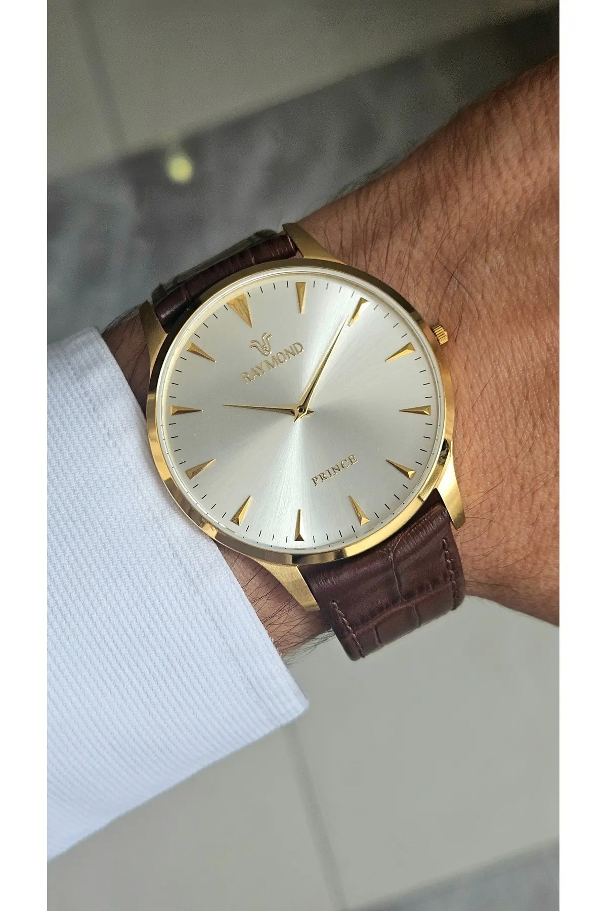 ERKEK KOL SAATİ RYM-631494-GOLD-KAHVE-BEYAZ