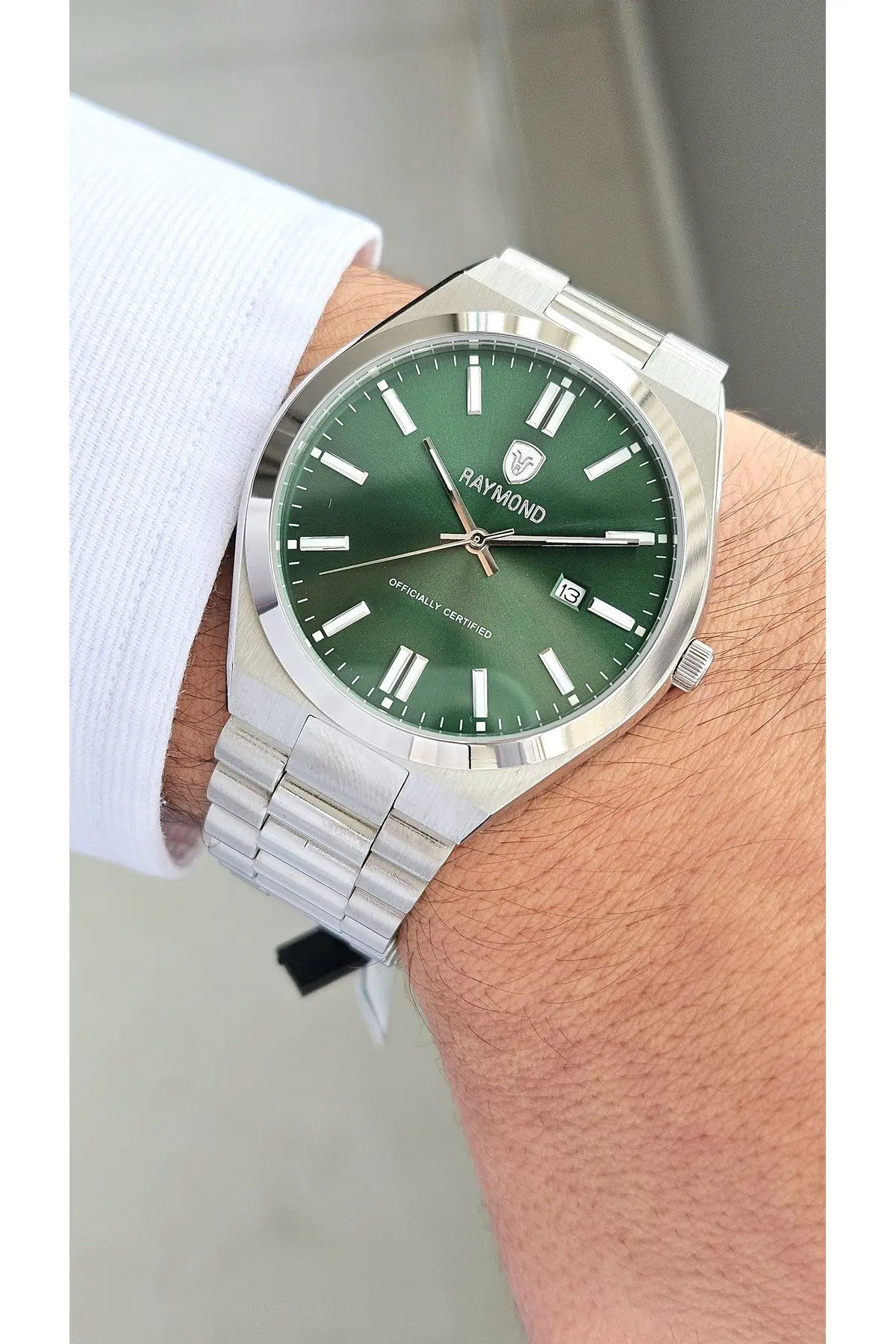 RYM-611189M QUARTZ ERKEK KOL SAATİ - KASA VE KORDON ÇELİK - 2 YIL GARANTİ SS-GREEN