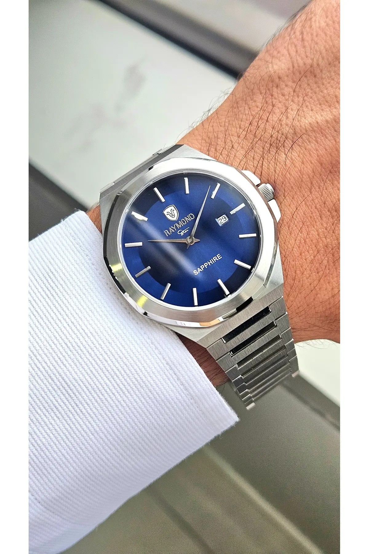 RYM-611505M SLIM ERKEK KOL SAATİ - ÇELİK KASA VE KORDON - 2 YIL GARANTİ SS-BL