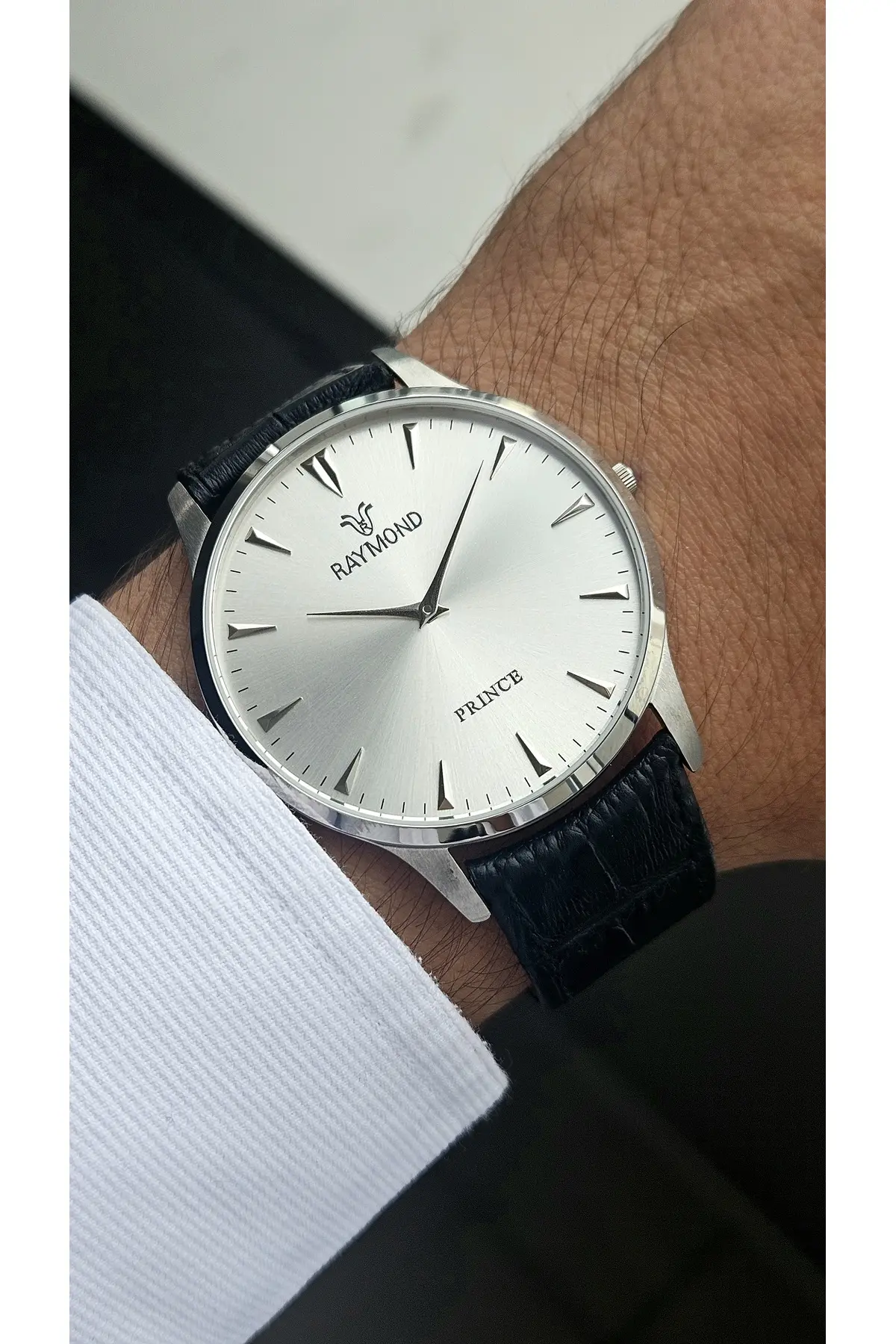 RYM-631494 QUARTZ KLASİK ERKEK KOL SAATİ- SLIM KASA - YENI SEZON GÜMÜŞ-SİYAH-BEYAZ